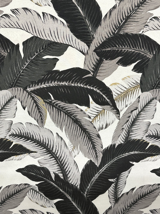 Swaying Palms Onyx Outdoor Upholstery Fabric by Tommy Bahama