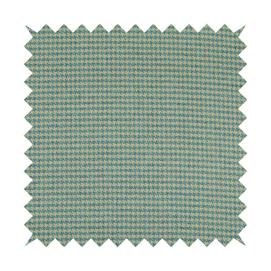 Bainbridge Woven Hounds Dogs Tooth Pattern In Blue Beige Colour Upholstery Fabric CTR-12