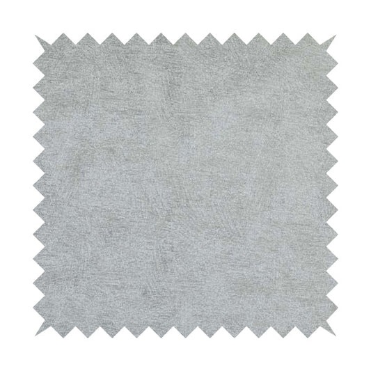 Bakari Semi Plain Woven Upholstery Chenille Fabric In Silver Colour JO-569